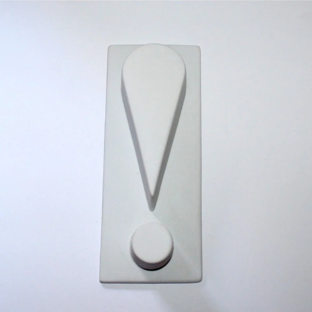 CB2 design Exclamation Vase wall pocket white ceramic modern fun